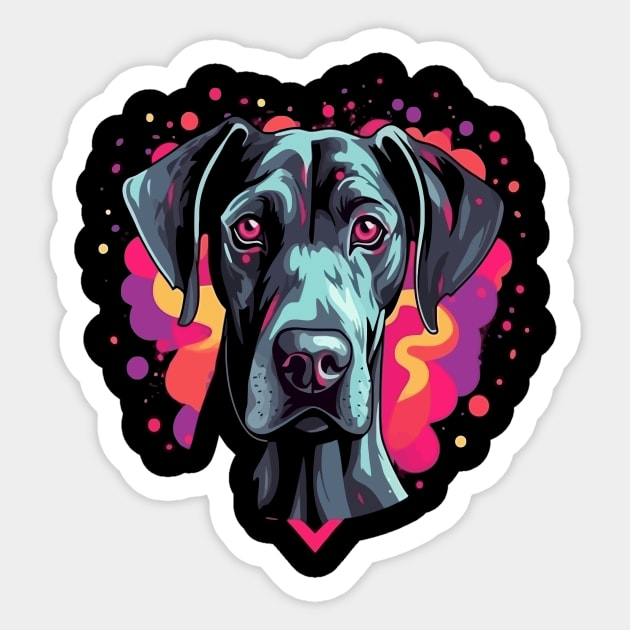 Great Dane Valentine Day Sticker by JH Mart